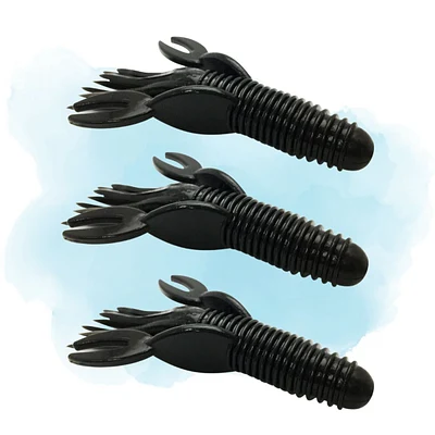 Isca Artificial Monster 3X Soft Bass Double Worm 9,5cm - Cartela com 8 unidades