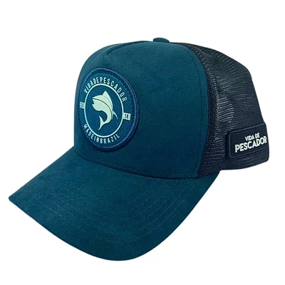 Boné Vida de Pescador - Preto com Vermeho