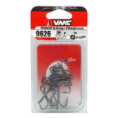 Garatéia VMC 9626BN Predator 3x tamanho 08 Pacote com 10 unidades