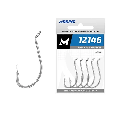 Anzol Arsenal da Pesca Worm Black Nickel Cartela com 10 unidades