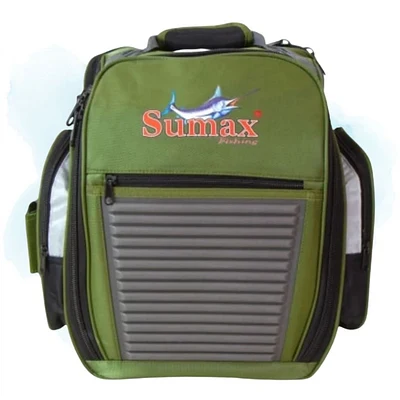 Bolsa de Pesca Mochila Sumax SM-805-4 Fishing Bag com 4 estojos - Verde
