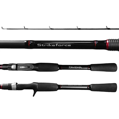 Vara para carretilha Daiwa Strikeforce 5'6" (1,68m) 17 Lbs SF562MRB-BR 02 Partes